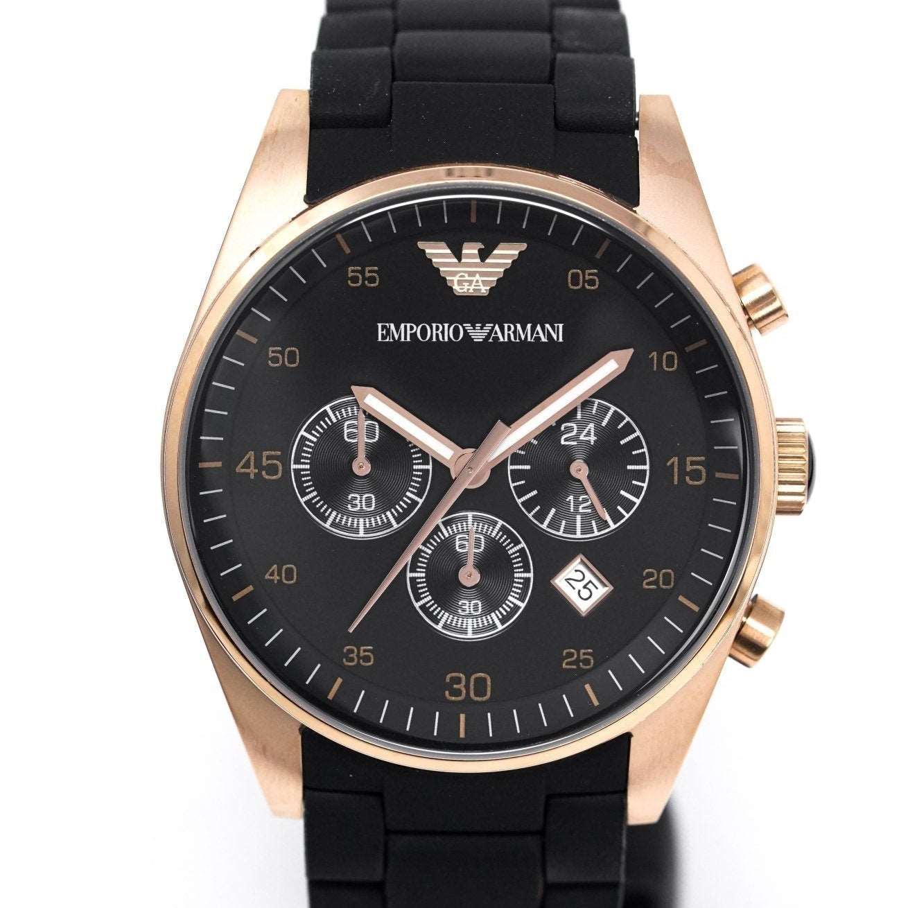Emporio Armani Ar5906 Ladies Sportivo Chronograph Rose Gold Pvd Watch - Image 2