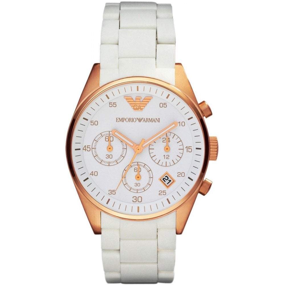 Emporio Armani Ar5920 Ladies Rose Gold Chronograph Watch