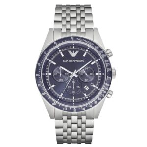 Emporio Armani Ar6072 Men S Blue Silver Watch