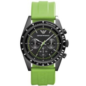 Emporio Armani Ar6115 Men S Sportivo Chronograph Green Watch