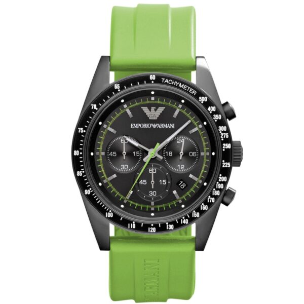 Emporio Armani Ar6115 Men S Sportivo Chronograph Green Watch