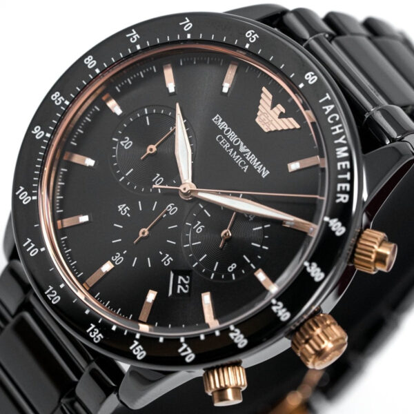 Emporio Armani AR70002 男士 S Mario 陶瓷计时手表 – Watchlyx