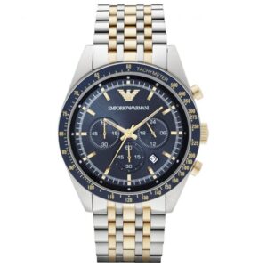 Emporio Armani Ar8030 Men S Tazio Chronograph Two Tone Watch