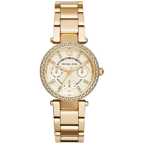 Michael Kors Mk6056 Ladies Mini Parker Gold Chronograph Watch