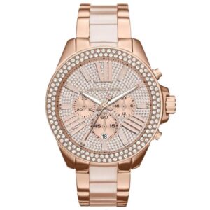 Michael Kors Mk6096 Ladies Wren Rose Gold Chronograph Watch