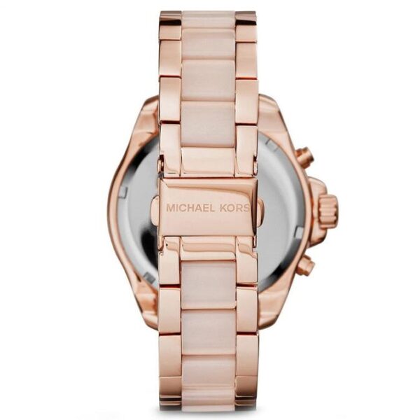 Michael Kors Mk6096 Ladies Wren Rose Gold Chronograph Watch - alternate view