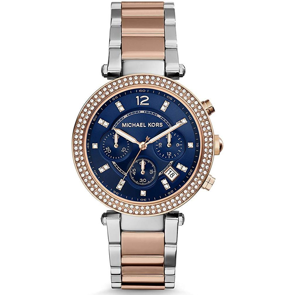 Michael Kors Mk6141 Ladies Parker Rose Gold Chronograph Watch