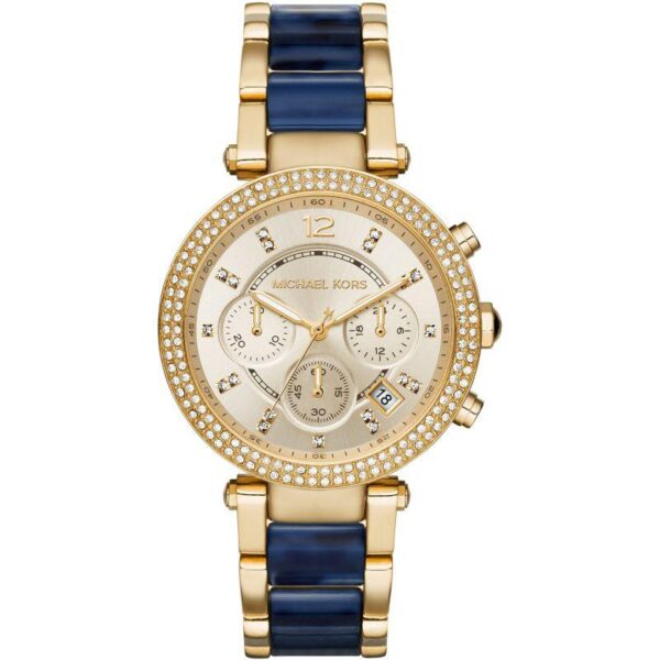 Michael Kors Mk6238 Ladies Parker Two Tone Blue Watch