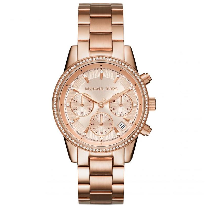 Michael Kors Mk6357 Ladies Ritz Rose Gold Watch