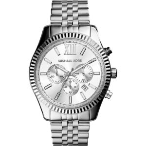 Michael Kors Mk8405 Men S Lexington Chronograph Silver Watch
