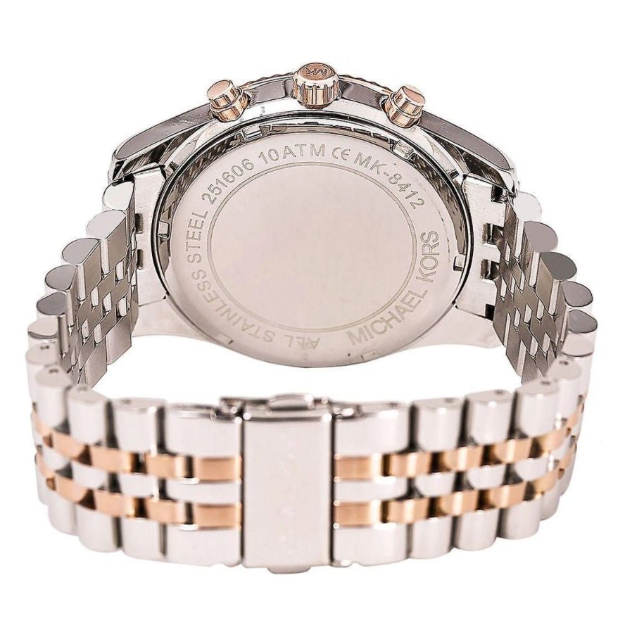 Michael Kors Mk8412 Men S Lexington Chronograph Two Tone Blue Watch - Image 3