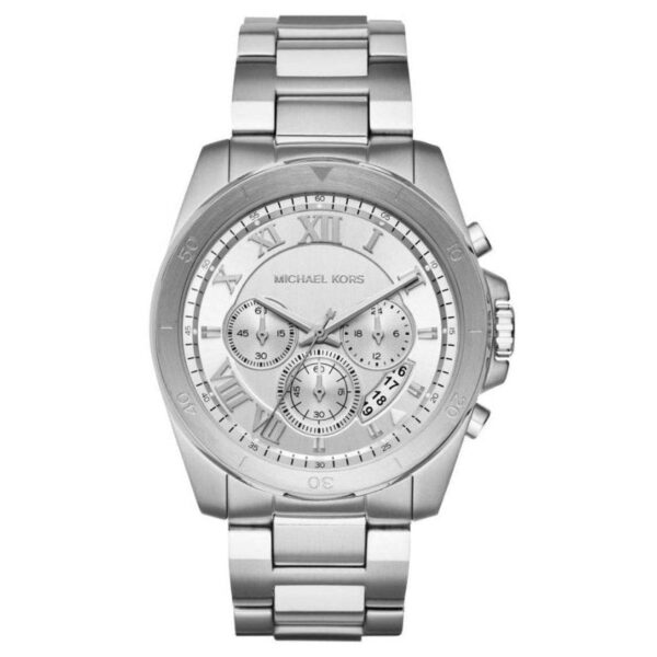Michael Kors Mk8562 Men S Brecken Chronograph Silver Watch