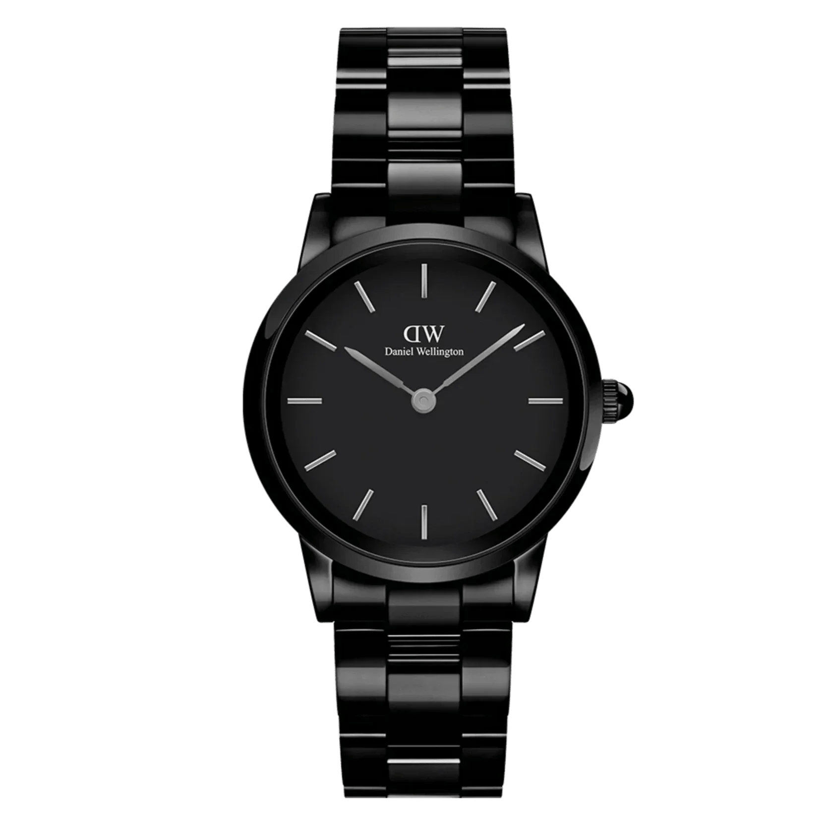 Daniel Wellington Mens Black Iconic Link Ceramic Watch Dw00100414