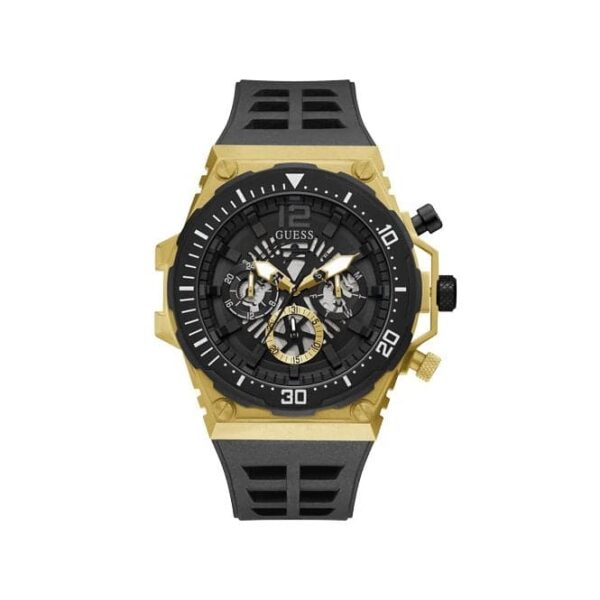 Montre Guess Exposure pour homme, sport, en acier inoxydable doré, référence GW0325G1