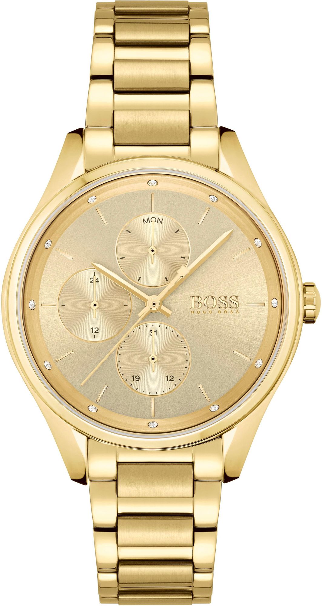 Hugo Boss Womens 1502584 Grand Course Quartz Gold Tone Stainless Steel Watch - Image 3