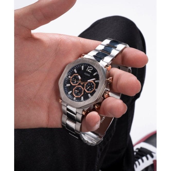 Guess Watches Gents Edge Stainless Steel Silver Watch Gw0539g1 - Image 5