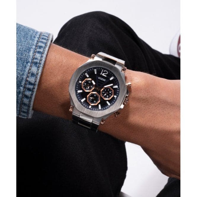 Guess Watches Gents Edge Stainless Steel Silver Watch Gw0539g1 - Image 6