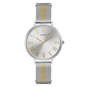Guess Watches Guess Ladies Silver Two Tone Mesh Bracelet Watch W1155l1