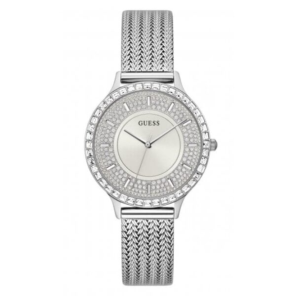 Guess Watches Ladies Soiree Stainless Steel Mesh Silver Watch Gw0402l1