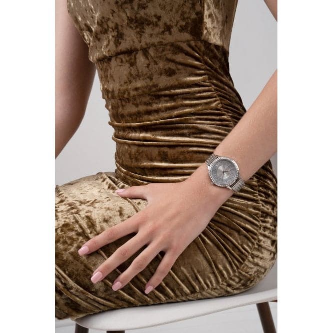 Guess Watches Ladies Soiree Stainless Steel Mesh Silver Watch Gw0402l1 - Image 3