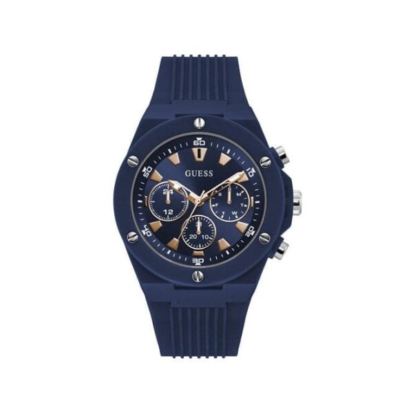Montre Guess Poseidon pour homme, en polycarbonate bleu, référence GW0268G3