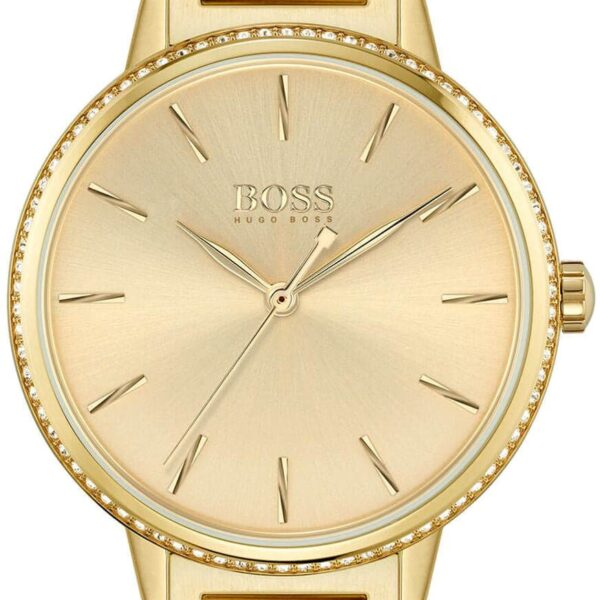 Hugo Boss Womens 1502541 Signature Gold Tone Stainless Steel Watch - alternate view