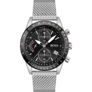 Hugo Boss Mens 1513886 Chronograph Pilot Edition Stainless Steel Watch