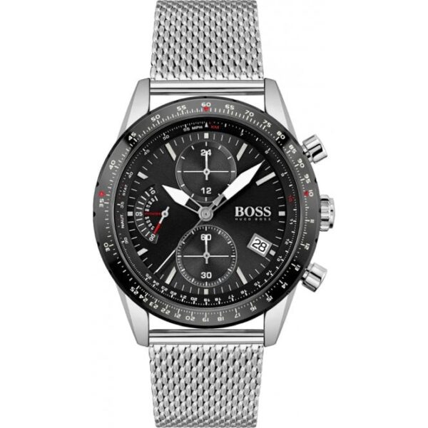 Hugo Boss Mens 1513886 Chronograph Pilot Edition Stainless Steel Watch