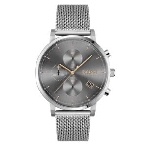 Hugo Boss Men S Watch Associate Brushed Steel Rose Gold Hb1513807