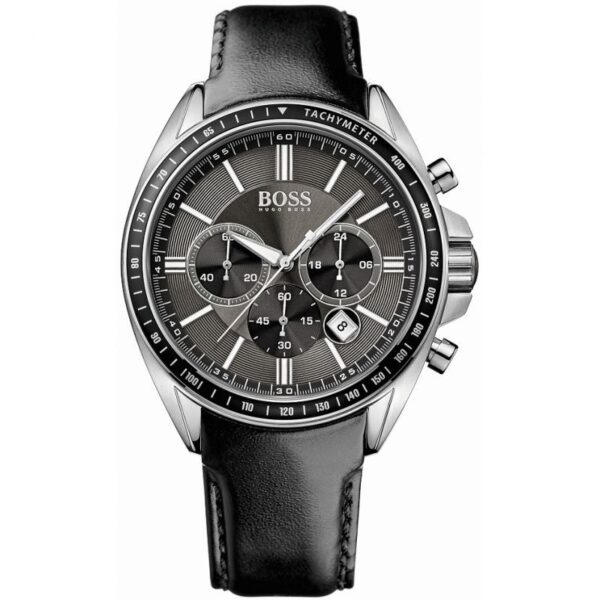 Hugo Boss Men S Watch Chronograph Black Driver Leather Hb1513085