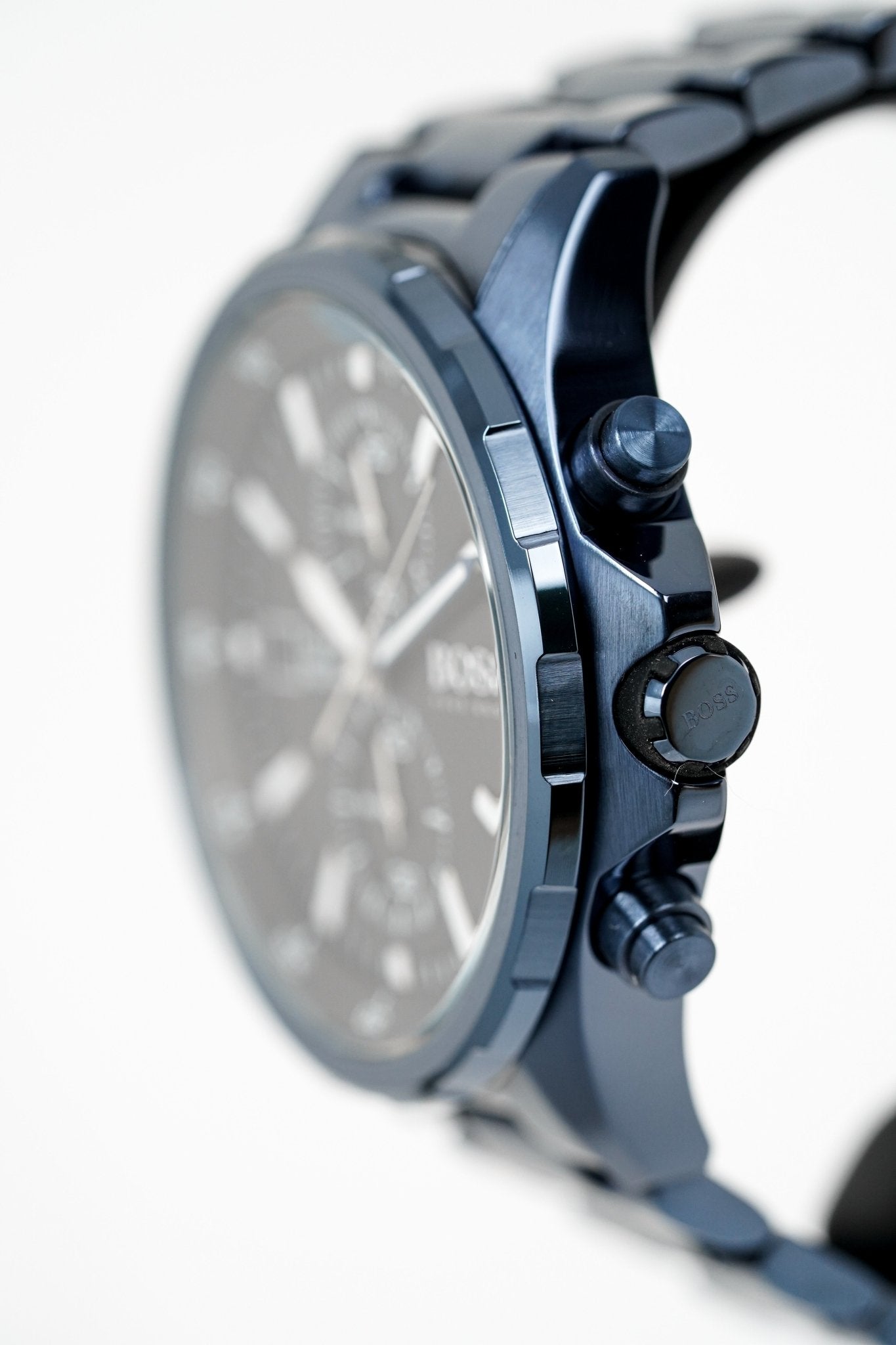 Hugo Boss Men S Watch Chronograph Globetrotter Blue Pvd Hb1513824 - Image 5