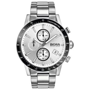 Hugo Boss Men S Watch Chronograph Rafale Silver Hb1513511