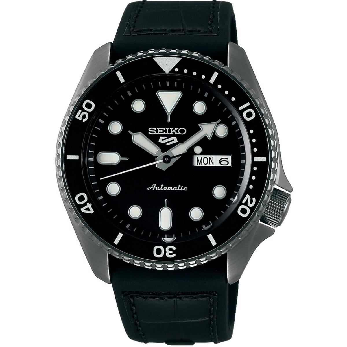 Seiko 5 Sports Auto Mens Black Watch Srpd65k3