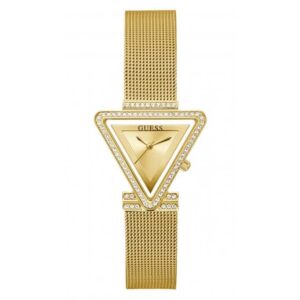 Guess Watches Ladies Fame Stainless Steel Mesh Gold Tone Watch Gw0508l2