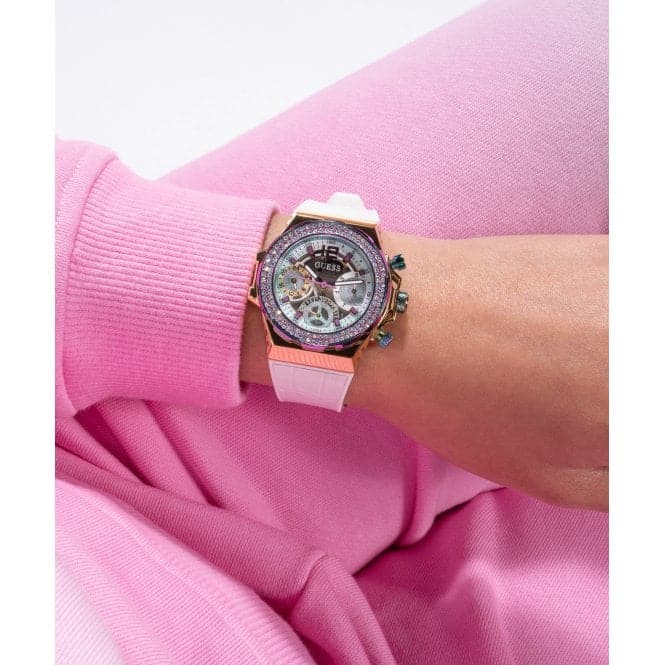 Guess Watches Ladies Fusion Stainless Steel Gold Silver Watch Gw0553l2 - Image 6