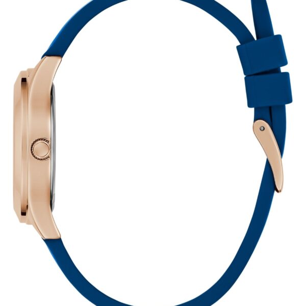 Ladies Glitz Plaque Rose Gold Tone Silicone Watch Gw0745l4 - alternate view