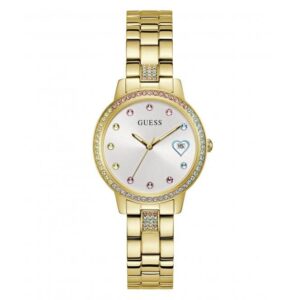 Guess Watches Ladies Three Of Hearts Gold Tone Watch Gw0657l2