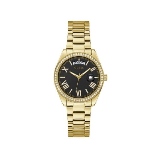 Guess Watches Luna Ladies Dress Gold Stainless Steel Watch Gw0307l2