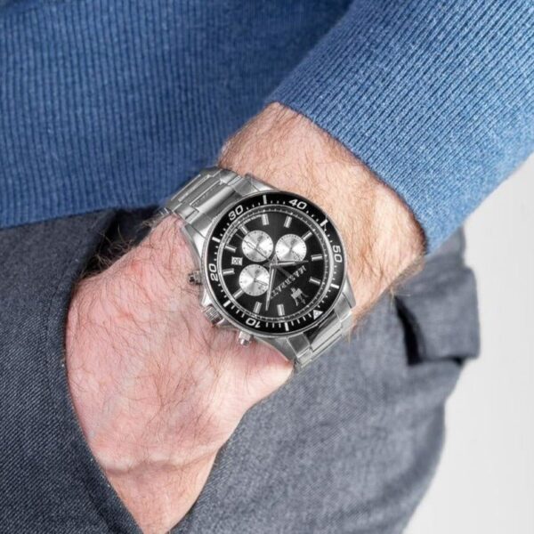 Maserati R8873640004 Sfida Chrono Mens Silver Watch - alternate view