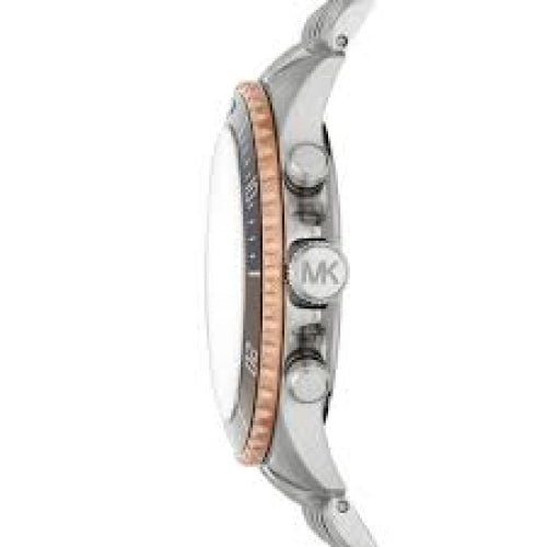 Michael Kors Mk8725 Men S Bayville Silver Black Chronograph Watch - alternate view