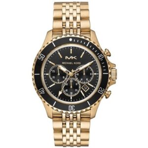 Michael Kors Mk8726 Men S Bayville Gold Black Chronograph Watch