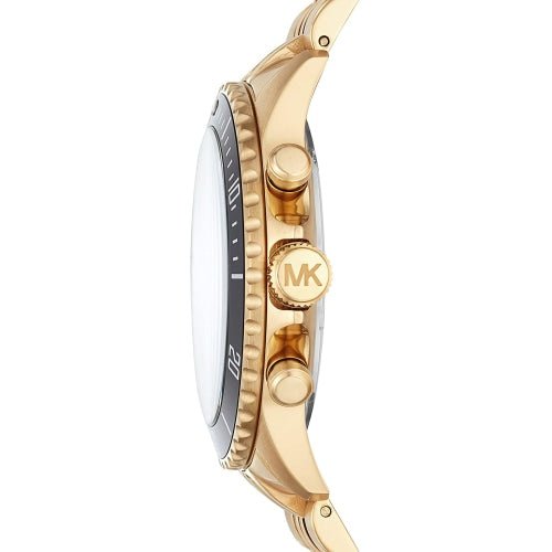 Michael Kors Mk8726 Men S Bayville Gold Black Chronograph Watch - alternate view