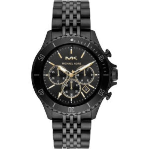 Michael Kors Mk8750 Men S Bayville Silver Black Chronograph Watch