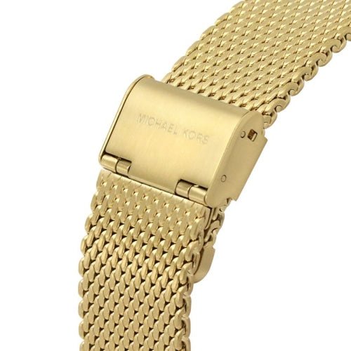 Michael Kors Mk8867 Men S Brecken Gold Black Mesh Chronograph Watch - Image 3