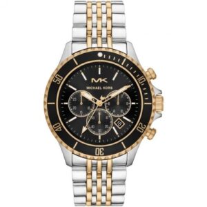 Michael Kors Mk8872 Men S Bayville Two Tone Black Chronograph Watch