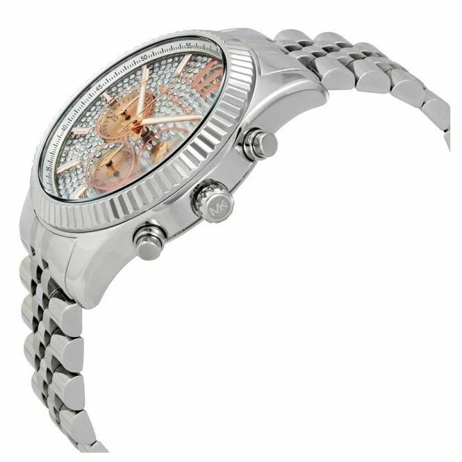 Michael Kors Watch Lexington Chronograph Rose And Silver Mk8515 - Image 2