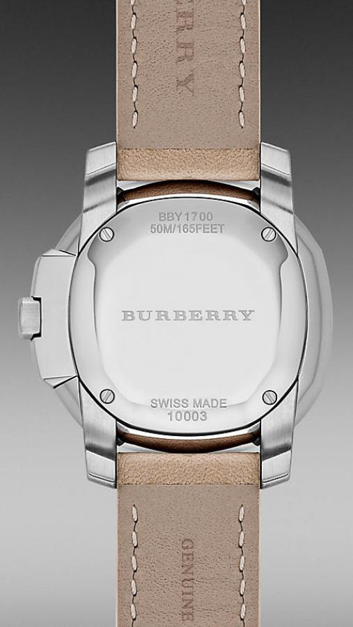 Burberry The Britain Brown Dial Brown Leather Strap Watch For Women Bby1700 - alternate view