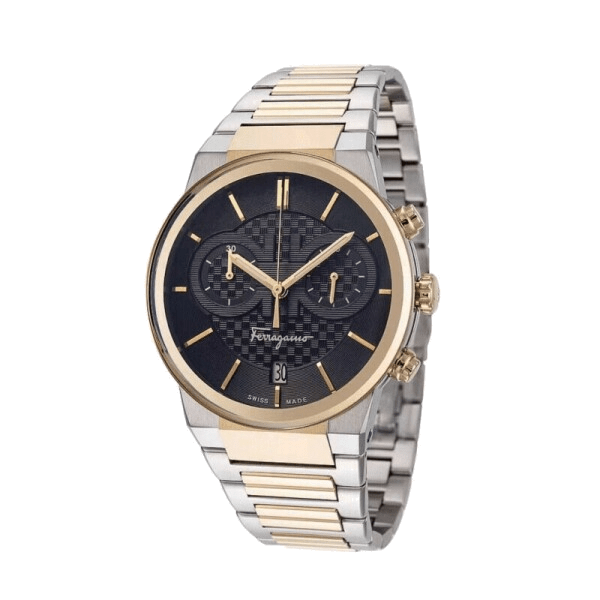 Salvatore Ferragamo F 80 Classic Black Dial Two Tone Steel Strap Watch For Men Sfme00921 - alternate view