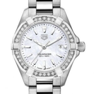 Tag Heuer Aquaracer Diamonds Mother Of Pearl White Dial Silver Steel Strap Watch For Women Wbd1413 Ba0741