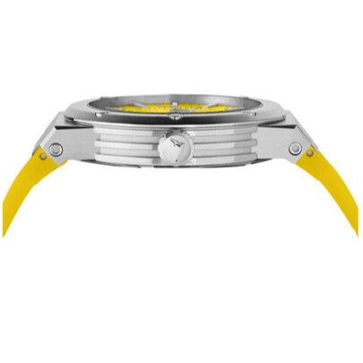 Salvatore Ferragamo F 80 Quartz Yellow Dial Yellow Rubber Strap Watch For Men Sfhy01222 - alternate view